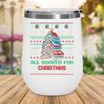 All Booked For Christmas Tree Book Ugly Christmas Sweatshirt Wine Tumbler