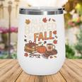 All Booked For Fall Pumpkin Books Thanksgiving Autumn Leaves Wine Tumbler