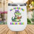 All Booked For Mardi Gras Crocodile Reading Book Teacher Wine Tumbler