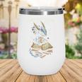 Bookish Quote I Am a Book Dragon Not a Worm Reading Book Wine Tumbler