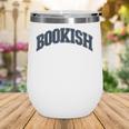Bookish Vintage Varsity Style Book Lover Art Wine Tumbler