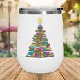 Bookmas Christmas Book Tree Book Lover English Teacher Wine Tumbler
