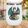 Books Dragon Reading Book Lover Wine Tumbler