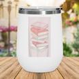 Books Flowers Art Flower Stack Pastel Feminine Wine Tumbler Books Flowers Art Flower Stack Pastel Feminine Wine Tumbler