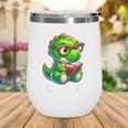 Books Never Go Extinct Reading Dinosaur Bookish Nerdy Wine Tumbler
