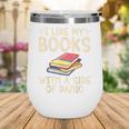 I Like My Books With a Side Of Panic Thriller Wine Tumbler