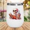 I Like My Books Spicy And My Coffee Icy Skeleton Wine Tumbler