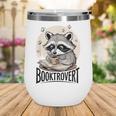 Booktrovert Raccoon Reading And Coffee For Book Lover Wine Tumbler