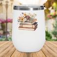 Booktrovert Vintage Wildflowers Books For Book Lovers Wine Tumbler