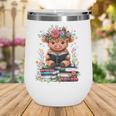 Bookworm Cute Baby Highland Cow Reading Book Wine Tumbler Bookworm Cute Baby Highland Cow Reading Book Wine Tumbler