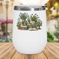 Botanical Garden Plants With Books Wine Tumbler Botanical Garden Plants With Books Wine Tumbler