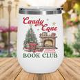 Candy Cane Book Club Holiday Party & Book Exchange Wine Tumbler