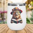 Capybara Bookworm Rodent Reading a Book Wine Tumbler