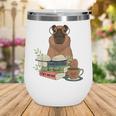 Capybara Glasses Reading Books Capybara Nerd Bookworm Wine Tumbler