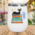 Cat And Books Retro Midcentury Mid Century Aesthetic Wine Tumbler Cat And Books Retro Midcentury Mid Century Aesthetic Wine Tumbler