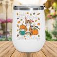 Cat Fall In Love With Reading Book Lover Autumn Wine Tumbler