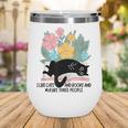 Cat Meme I Like Cats And Books And Maybe Three People Wine Tumbler