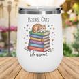 Cats Books Lover Men Women Wine Tumbler