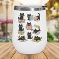 Cats Reading Books Cat Lover Wine Tumbler Cats Reading Books Cat Lover Wine Tumbler