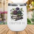 Chapter 14 14th Birthday Girls Book Lovers Gothic Flowers Wine Tumbler