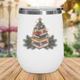 Christmas Book Reading Reader Xmas Bibliophile -Adult Christmas Tree Book Modern Wine Tumbler Christmas Book Reading Reader Xmas Bibliophile -Adult Christmas Tree Book Modern Wine Tumbler