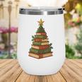Christmas Book Tree Bookshelf Holiday For Readers Librarians Wine Tumbler Christmas Book Tree Bookshelf Holiday For Readers Librarians Wine Tumbler