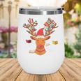 Christmas Librarian Reindeer Xmas Book Teachers Love Reading Wine Tumbler