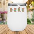 Christmas Library Gingerbread Man Books Lover Bookish Wine Tumbler