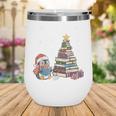 Christmas A Penguin Reading Book Snowflake Cocoa Hot Teacher Wine Tumbler Christmas A Penguin Reading Book Snowflake Cocoa Hot Teacher Wine Tumbler