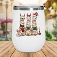 Christmas Three Llamas Reading Reading Books Llama Lover Wine Tumbler Christmas Three Llamas Reading Reading Books Llama Lover Wine Tumbler