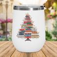 Christmas Tree Book Bookworm Wine Tumbler