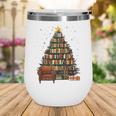 Christmas Tree Bookshelf Book Lover Library Wine Tumbler Christmas Tree Bookshelf Book Lover Library Wine Tumbler