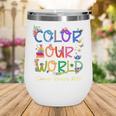 Color Our World Summer Reading 2025 Boho Wildflower Book Wine Tumbler