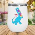Cool Dinosaur Books Art For Men Women Libarian Book Lover Wine Tumbler