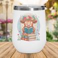 Cute Baby Highland Cow Reading Book Bookworm For Men Women Wine Tumbler
