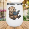 Cute Book Sea Otter Wine Tumbler