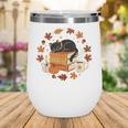Cute Cat Fall In Love With Reading Book Cat Lover Librarian Wine Tumbler
