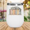 Cute Cat Sleeping On Books Wine Tumbler