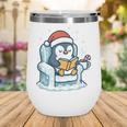Cute Christmas Penguin Reading Book Cozy Winter Holiday Art Wine Tumbler Cute Christmas Penguin Reading Book Cozy Winter Holiday Art Wine Tumbler