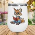 Cute Coyote With Book I Kids Coyote Wine Tumbler Cute Coyote With Book I Kids Coyote Wine Tumbler