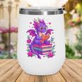Cute Dragon Reading Books Bookworm Wine Tumbler
