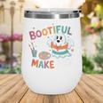 Cute Ghost Book Halloween Spooky Boo School Art Teacher Wine Tumbler