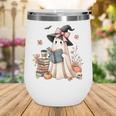 Cute Ghost Reading Book Librarian Book Lover Wine Tumbler Cute Ghost Reading Book Librarian Book Lover Wine Tumbler