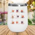 Cute Ghost Reading Book Lovers Halloween Ghost Wine Tumbler