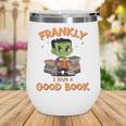 Cute Halloween Teacher Librarian Frankenstein Reading Books Wine Tumbler