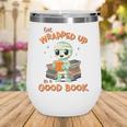 Cute Halloween Teacher Librarian Mummy Reading Books Wine Tumbler Cute Halloween Teacher Librarian Mummy Reading Books Wine Tumbler