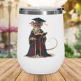 Cute Mouse Reading Book Graduation Wine Tumbler