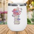 Cute Octopus Bookworm Fun Reading Tee For Book Lovers Wine Tumbler