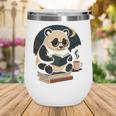 Cute Panda Reading Book Under Moon Bookworm Coffee Lover Wine Tumbler Cute Panda Reading Book Under Moon Bookworm Coffee Lover Wine Tumbler