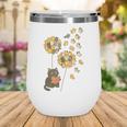 Cute Reading Cat With Kitten Dandelion Flowers Book Lover Wine Tumbler Cute Reading Cat With Kitten Dandelion Flowers Book Lover Wine Tumbler